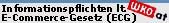 Informationspflichten lt. ECG